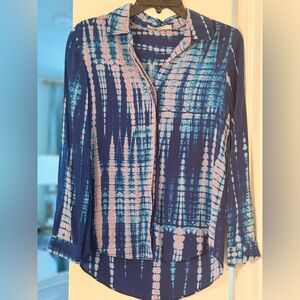 Tangerine-NYC silk tie dye blouse size small